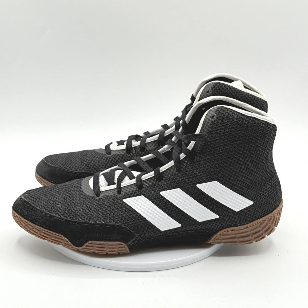 Adidas Tech Fall 2.0 Wrestling Shoes Size‎ 8.5 Mens Black/White/Gum FZ5388, NEW